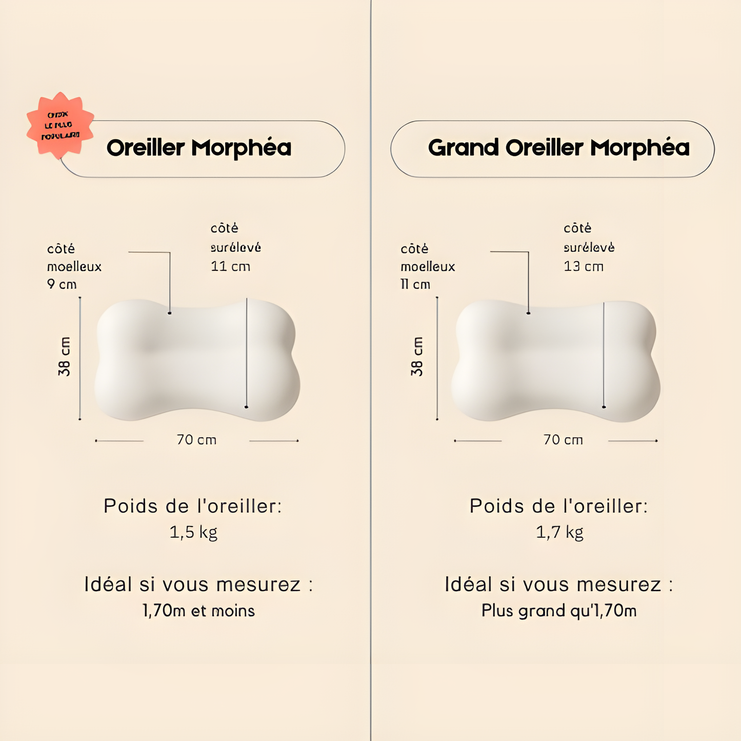 Morphéa Anti-douleur Oreiller